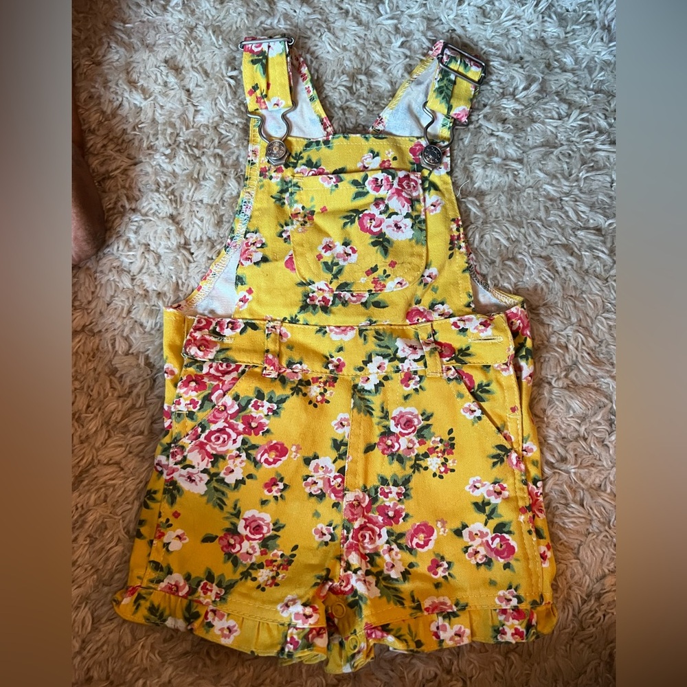 Yellow flower overalls
